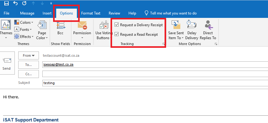how to confirm receipt of email in outlook