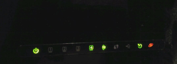 ADSL router lights example